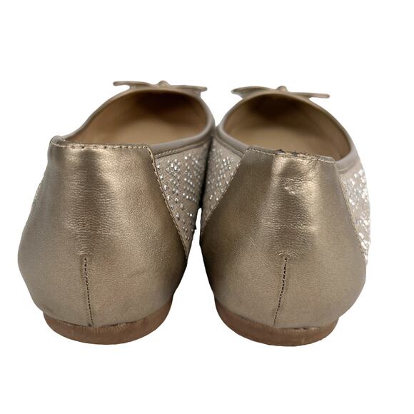 Adrienne Vittadini Bailean Flats 9.5M Gold Studded - Picture 6 of 9